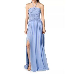 Dress The Population Aura Chiffon Halter Maxi Dress Size Small